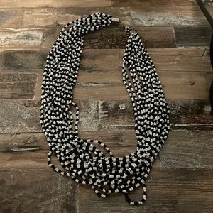 Zebra print round chunky necklace